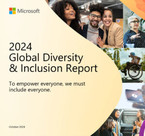 A poster for an event that says 2024 Global Diversity & Inclusion Report